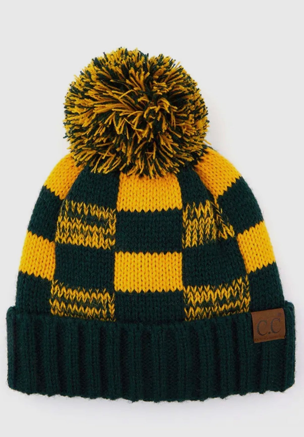 C.C. Checkered Team Color Beanie