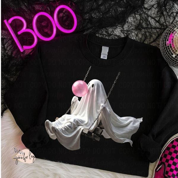 Bubblegum Ghost Halloween Tee & Crewneck
