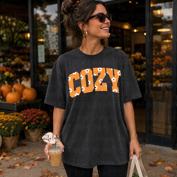 Cozy Daisy Fall Graphic Tee or Crewneck