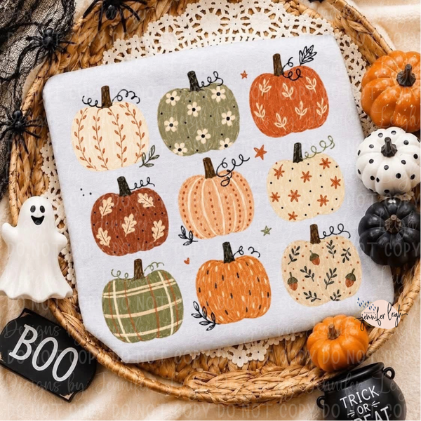 Boho Pumpkins Fall Graphic Tee & Crewneck