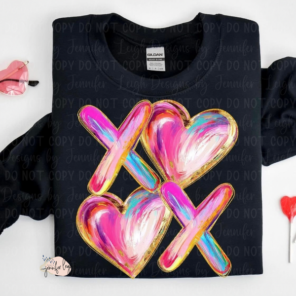 XO Hearts Graphic Sweatshirt