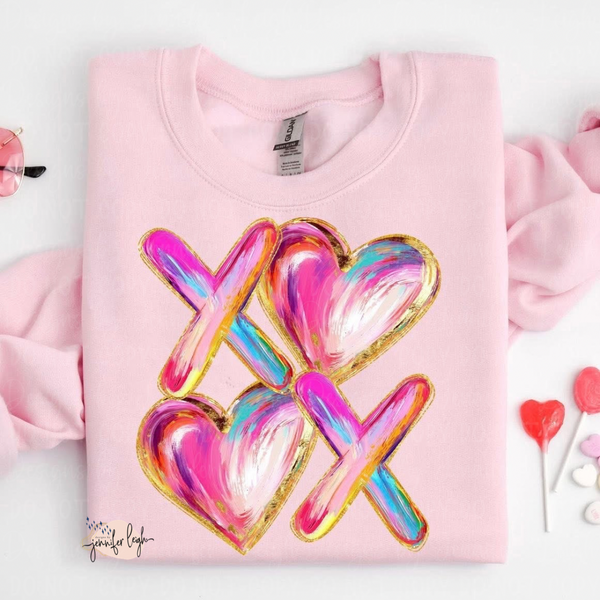 XO Hearts Graphic Sweatshirt