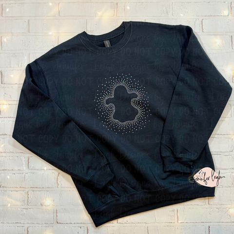 Rhinestone Ghost Scatter Sweatshirt