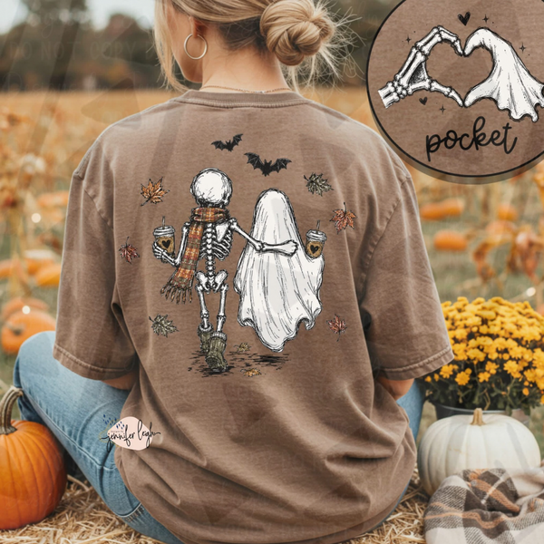 Spooky Besties Comfort Colors Tee or Long Sleeve