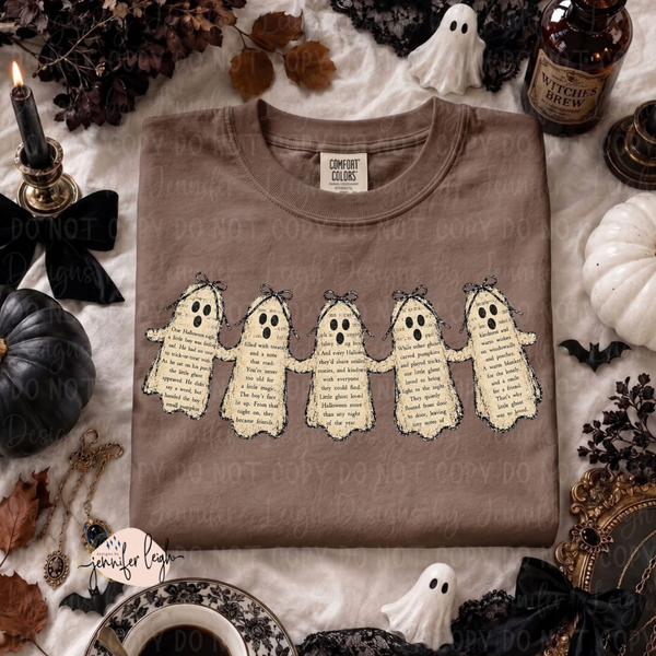 Book Ghosts Comfort Colors Tee or Long Sleeve