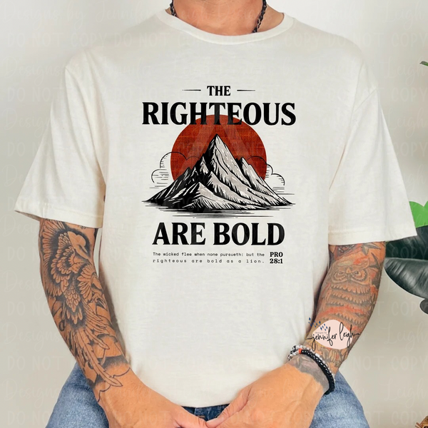 The Righteous Are Bold Proverbs 28:1 Tee, Crewneck or Hoodie