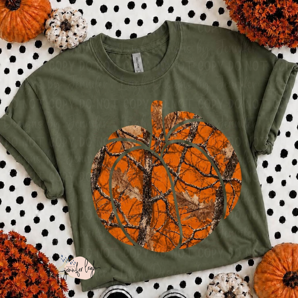 Camo Pumpkin Fall Apparel