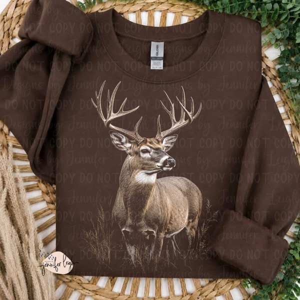 Halftone Whitetail Buck Shirt, Crewneck & Hoodie