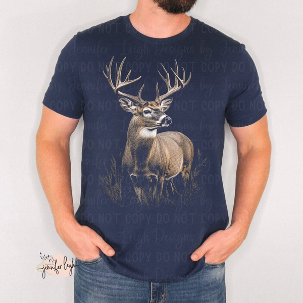 Halftone Whitetail Buck Shirt, Crewneck & Hoodie