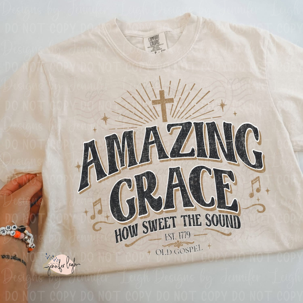 Amazing Grace Comfort Colors Shirt | Christian Graphic Tee or Long Sleeve