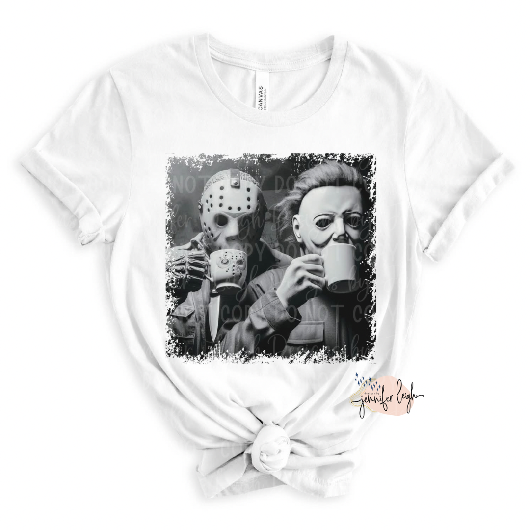 Horror Besties Coffee Sipping