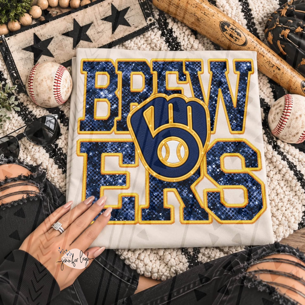 Milwaukee Baseball Faux Sequin | Tee, Crewneck or Hoodie