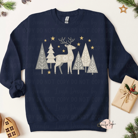Boho Christmas Trees & Reindeer