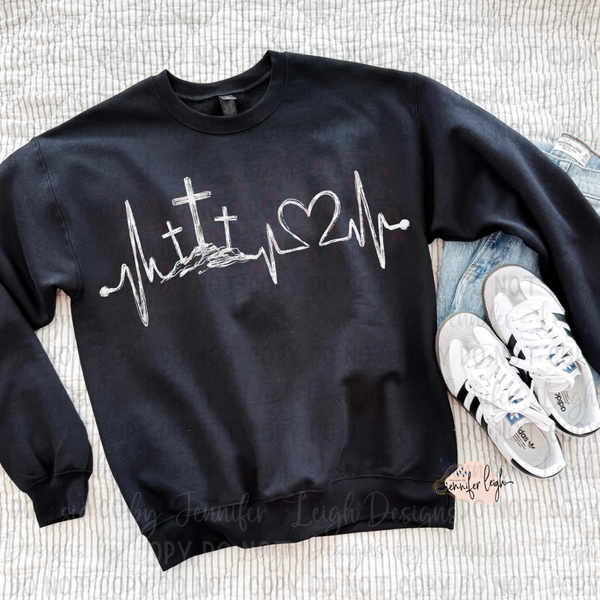 Faith Heartbeat Cross Top