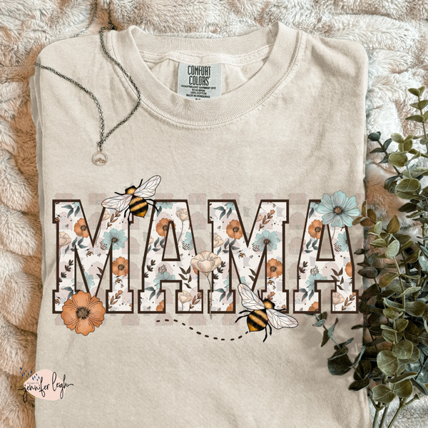 Mama Floral Bee Tee