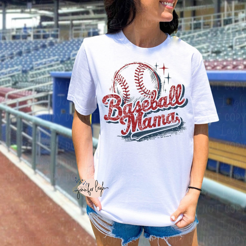 Baseball Mama Distressed
