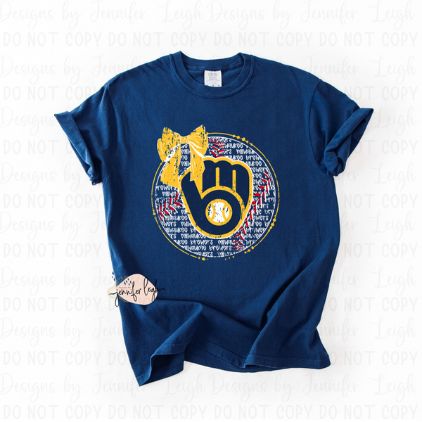 Milwaukee Baseball Bow Tee