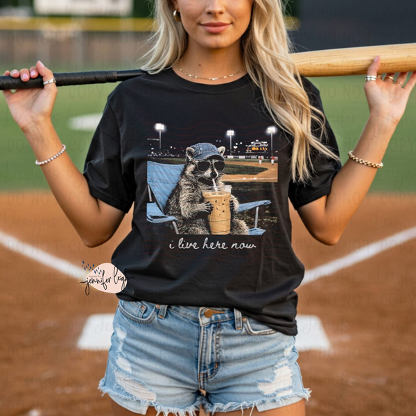 I Live Here Now Ballpark Tee