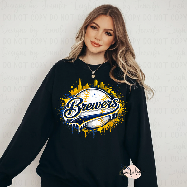Mke Baseball Splatter Top
