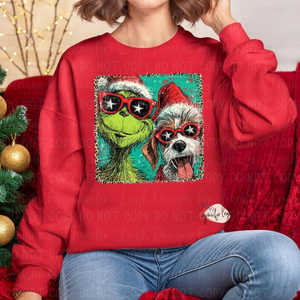 Christmas Selfie Max and Green Friend