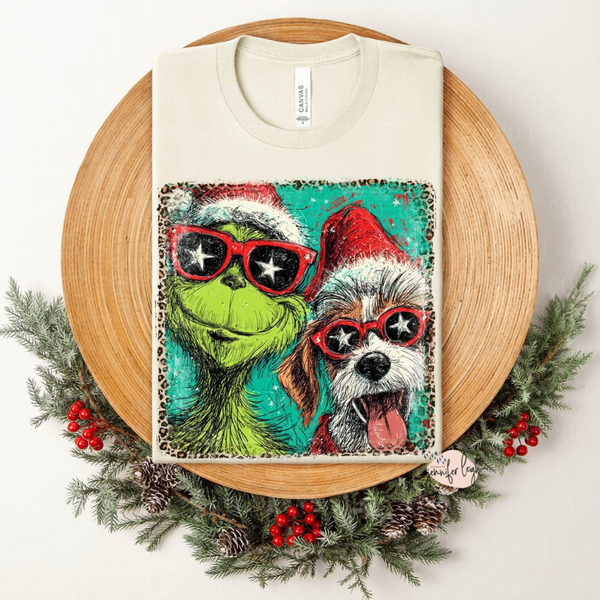 Christmas Selfie Max and Green Friend