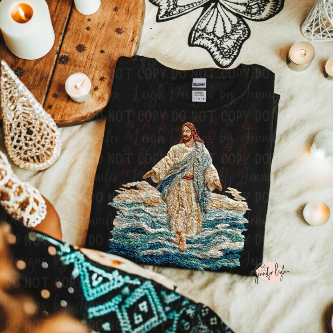 Faux Crochet Jesus On Water