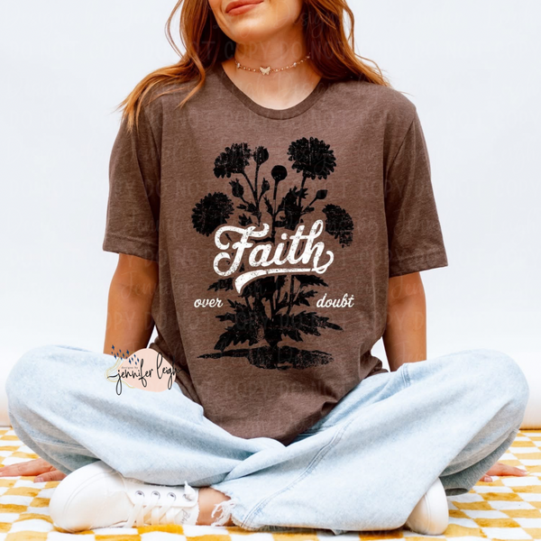 Faith Over Doubt Floral Tee
