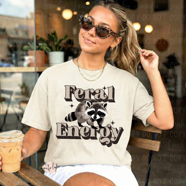 Feral Energy Raccoon Tee