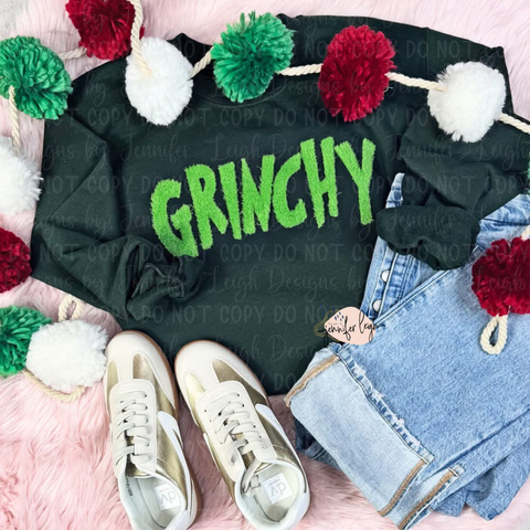 Mean One Vibes Fuzzy Patch Crewneck