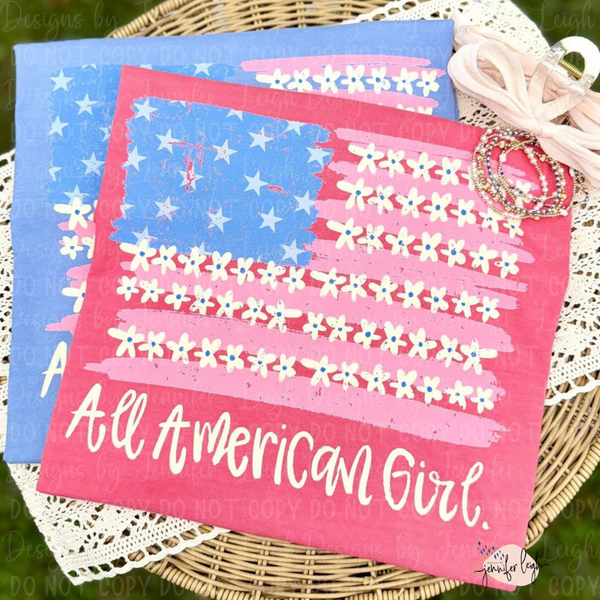 All American Girl Floral Tee