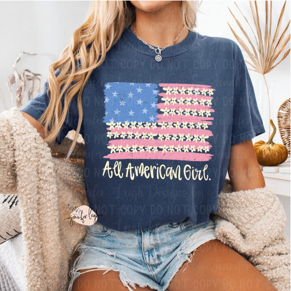 All American Girl Floral Tee