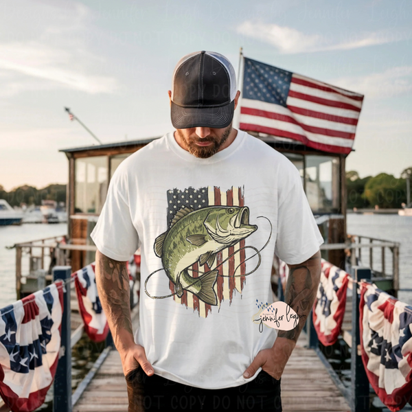 Patriotic Fishing Tee
