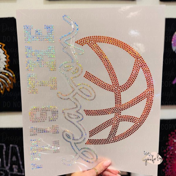 Basketball Spangle Crewneck or Hoodie