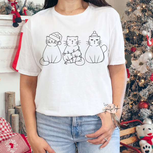 Christmas Cat Trio