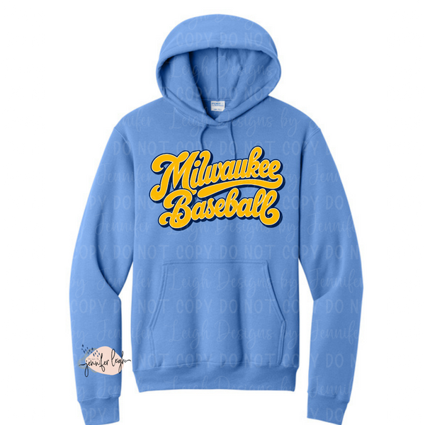 Milwaukee Baseball Retro Script | Crewneck or Hoodie
